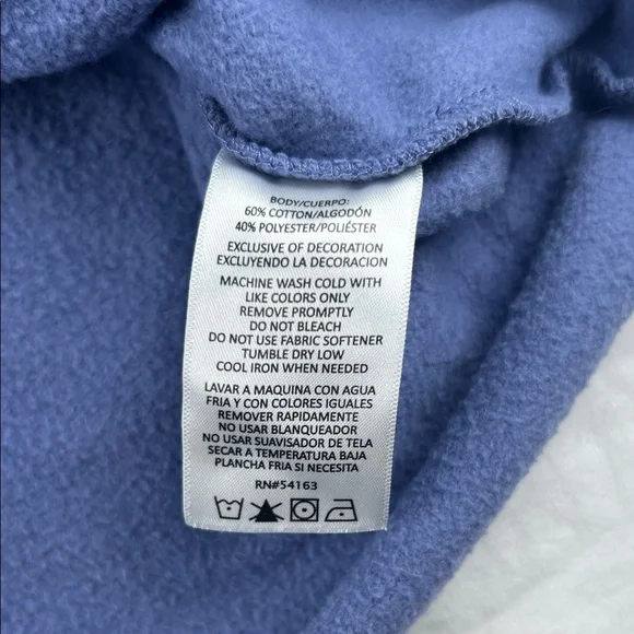 Calvin Klein Womens Blue Logo Drawstring Hoodie‎ Sweatshirt L G - Picture 4 of 6